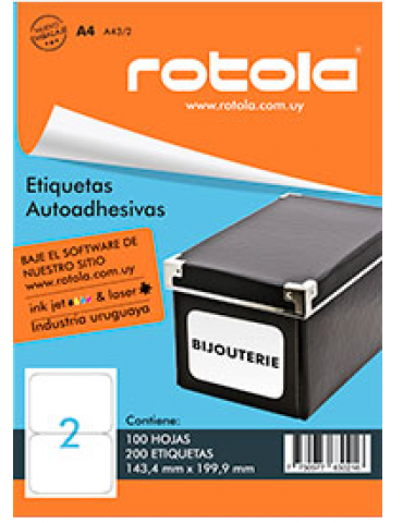 ETIQUETA ROTOLA A41/2 X10